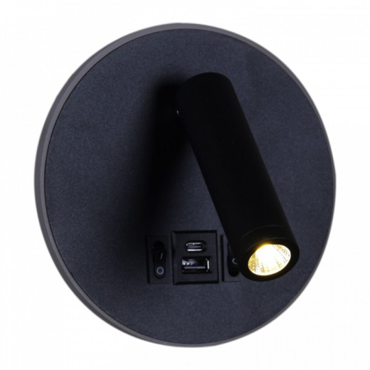 Бра 86203-9.2-001KT LED12W+USB BK