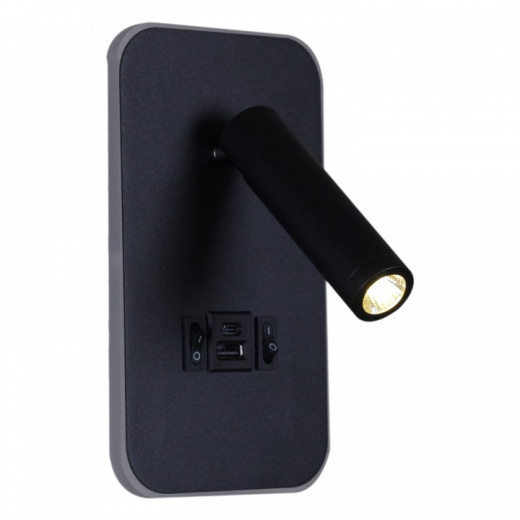 Бра 86204-9.2-001KT LED12W+USB BK