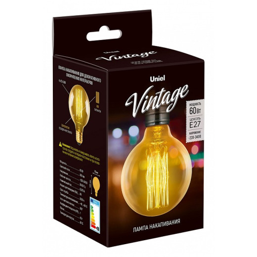 Лампа накаливания Uniel IL-V E27 60Вт K UL-00000478