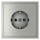 Розетка с заземлением и со шторкой, без рамки Voltum S70 VLS040205