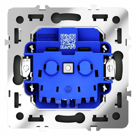 Розетка с заземлением и со шторкой, без рамки Voltum S70 VLS040206