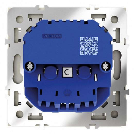 Розетка с заземлением и со шторкой и 2хUSB type A и C, без рамки Voltum S70 VLS040505
