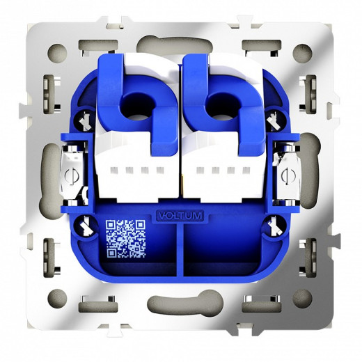 Розетка двойная Ethernet RJ-45 без рамки Voltum S70 VLS060204