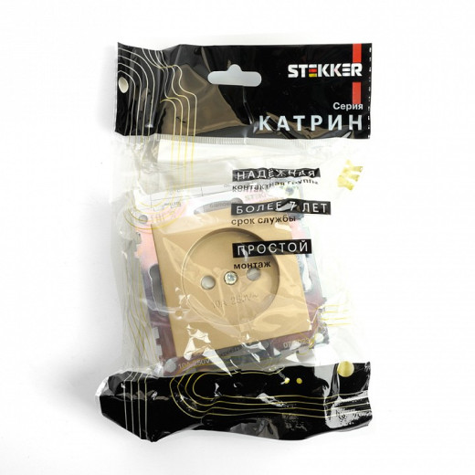 Розетка без заземления и со шторками, без рамки Stekker Катрин 49223