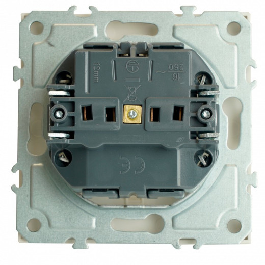 Розетка без заземления и со шторкой, без рамки Stekker RST16-5110-01 49880