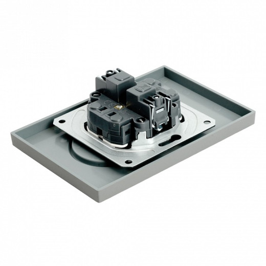 Розетка двойная без заземления, без рамки Stekker Эмили 49955