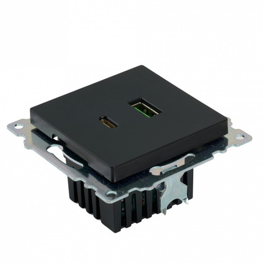 Розетка 2хUSB type A и C без рамки Stekker Катрин 50055