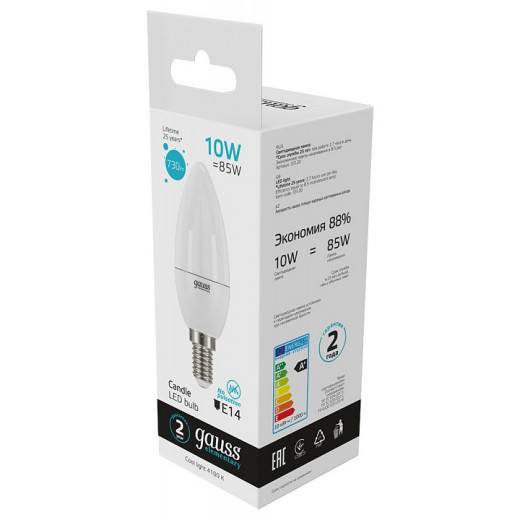 Лампа светодиодная Gauss 331 E14 10Вт 4100K 33120