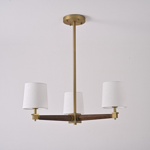 Люстра на штанге Imperiumloft Jorgenson White/Dark wood STAVRA01