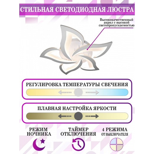 Потолочная люстра Natali Kovaltseva Smart home LED LAMPS 81212