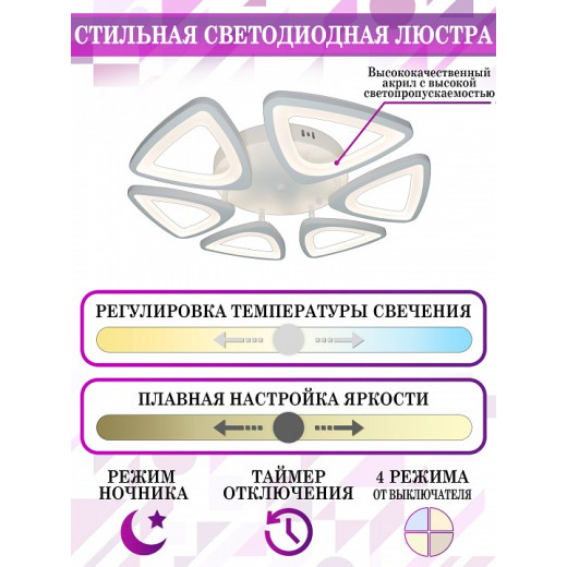 Потолочная люстра Natali Kovaltseva Smart home LED LAMPS 81216