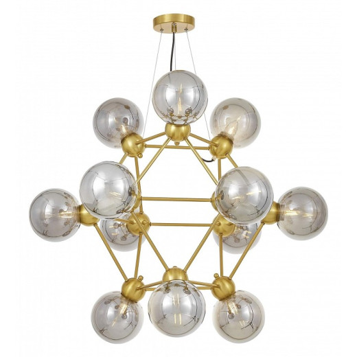 Подвесная люстра LUMINA DECO Zodiak LDP 160N-12 MD+GY