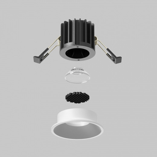 Встраиваемый светильник Maytoni Round DL058-7W2.7K-W