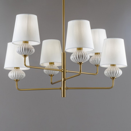 Люстра на штанге Freya Ceramics FR2029PL-06BS