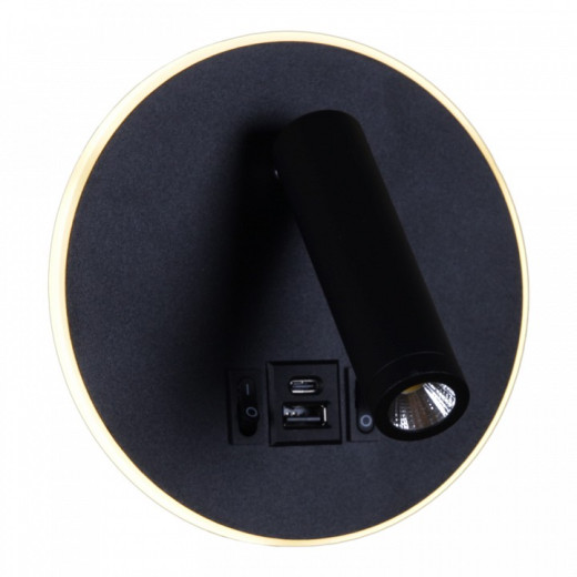 Бра 86203-9.2-001KT LED12W+USB BK