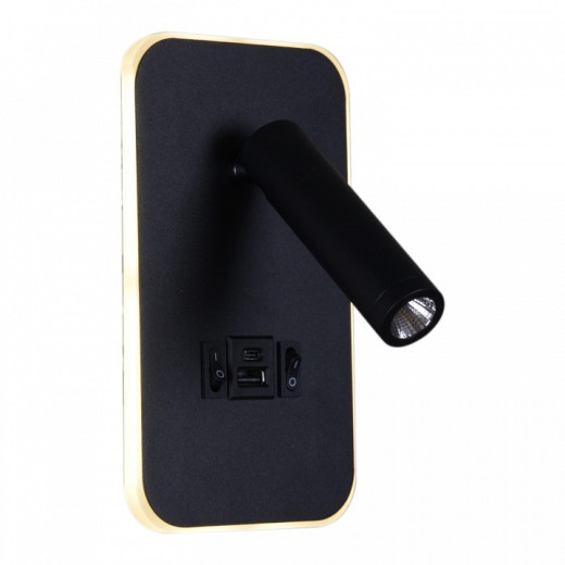 Бра 86204-9.2-001KT LED12W+USB BK