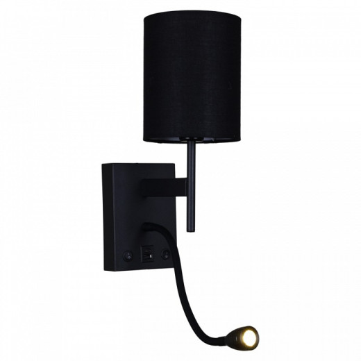 Бра с подсветкой 86210-9.2-001KT LED3W+E14 BK