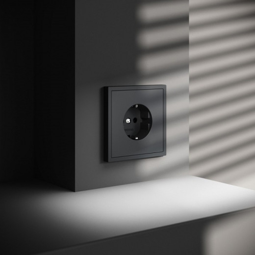 Розетка с заземлением, без рамки Voltum S70 VLS040107