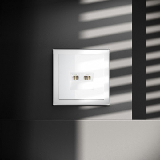 Розетка двойная Ethernet RJ-45 без рамки Voltum S70 VLS060201