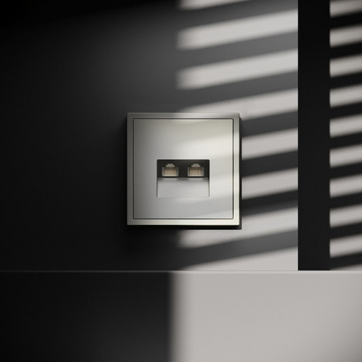 Розетка двойная Ethernet RJ-45 без рамки Voltum S70 VLS060204