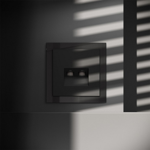 Розетка двойная Ethernet RJ-45 без рамки Voltum S70 VLS060208