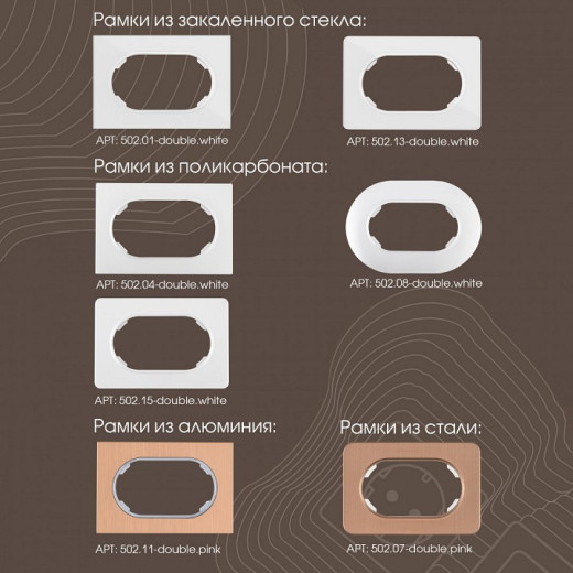 Розетка двойная с заземлением, без рамки Arte Milano am-202 202.40-2.white