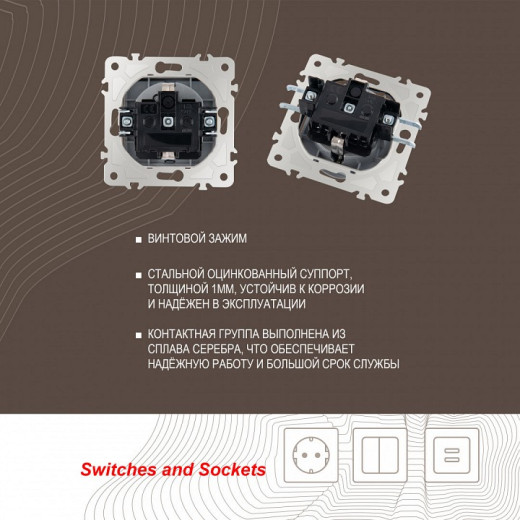 Розетка влагозащищенная с заземлением и со шторкой с крышкой Arte Milano am-203 203.41-1.silver