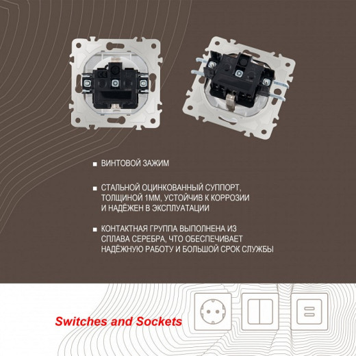 Розетка влагозащищенная с заземлением и со шторкой с крышкой Arte Milano am-203 203.41-1.white