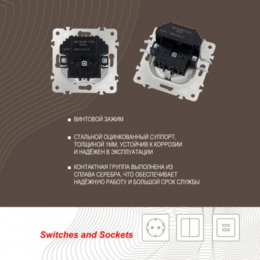 Розетка с заземлением и со шторкой и 2хUSB, без рамки Arte Milano am-203 203.47-1.white