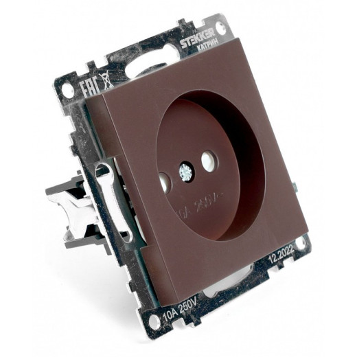 Розетка с заземлением и со шторками Stekker Катрин 49025