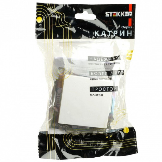 Выключатель одноклавишный без рамки Stekker Катрин 49176