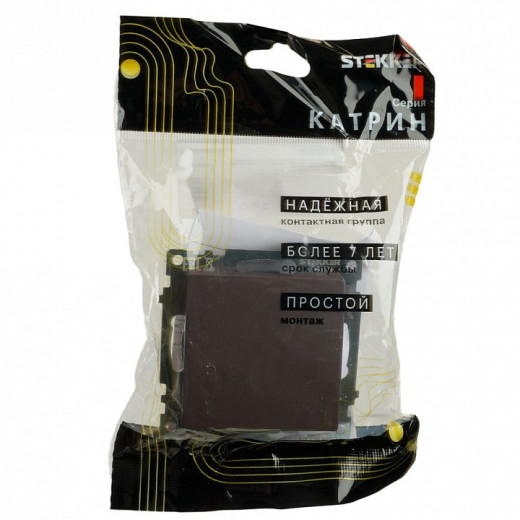 Выключатель одноклавишный без рамки Stekker Катрин 49180