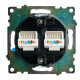 Розетка двойная Ethernet RJ-45 без рамки Stekker Катрин 50007