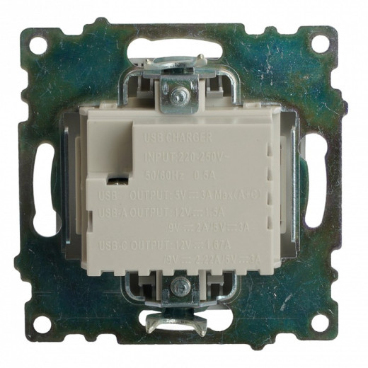 Розетка 2хUSB type A и C без рамки Stekker Катрин 50054