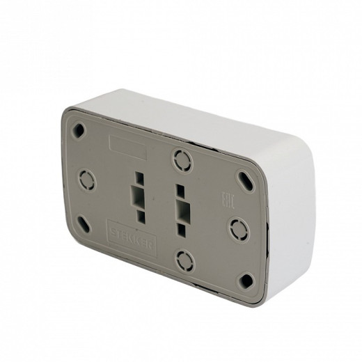 Розетка двойная без заземления Stekker Basic 50075