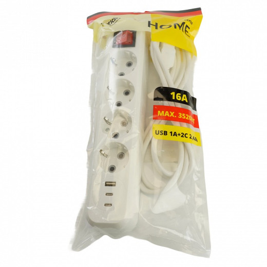 Удлинитель с выключателем Stekker Home 50140