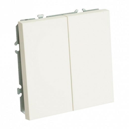 Выключатель двухклавишный без рамки Stekker Эмили 50162