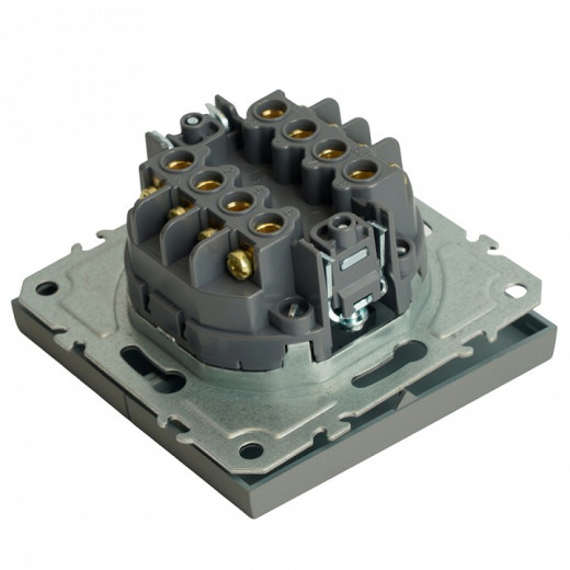 Выключатель двухклавишный без рамки Stekker Эмили 50166