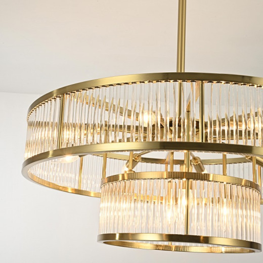 Люстра на штанге Imperiumloft RH Marais Round Chandelier D80 40,2668