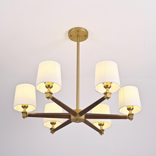 Люстра на штанге Imperiumloft Jorgenson White/Dark wood STAVRA01