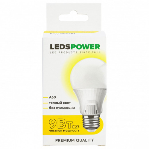 Лампа светодиодная LEDS POWER A60 006581