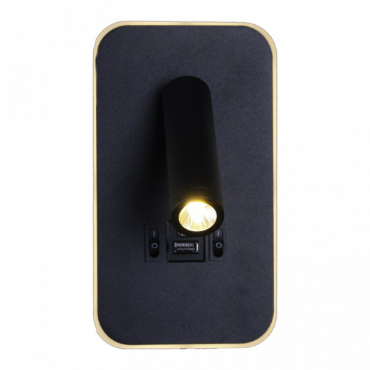 Бра 86204-9.2-001KT LED12W+USB BK