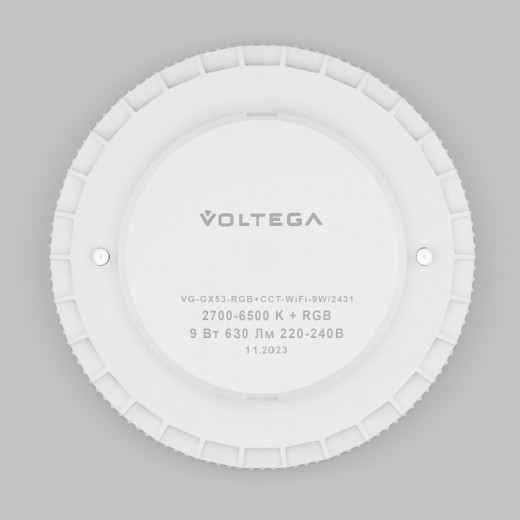 Лампа светодиодная с управлением через Wi-Fi Voltega Wi-Fi bulbs GX53 9Вт 2700-6500K 2431
