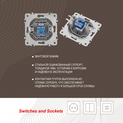 Розетка телефонная RJ-11 без рамки Arte Milano am-202 202.51-1.silver