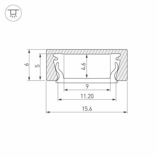 Профиль накладной Arlight MIC-M 044542
