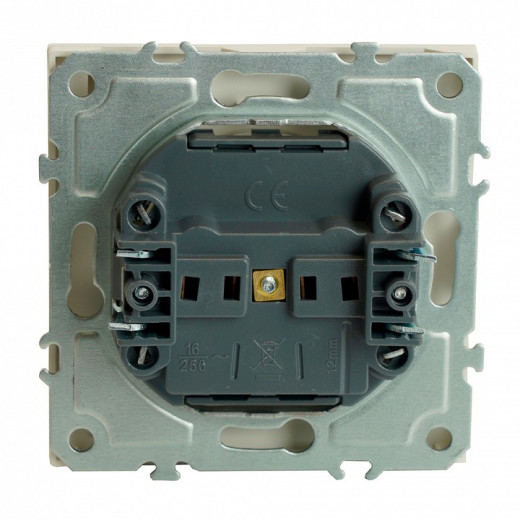 Розетка без заземления и со шторкой, без рамки с крышкой Stekker RST16-5113-01 49878