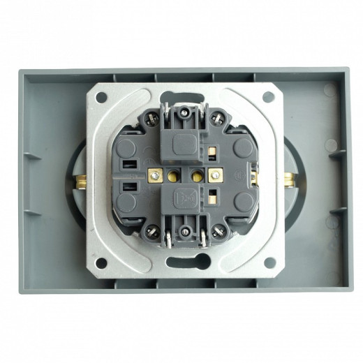 Розетка двойная с заземлением, без рамки Stekker Эмили 49960