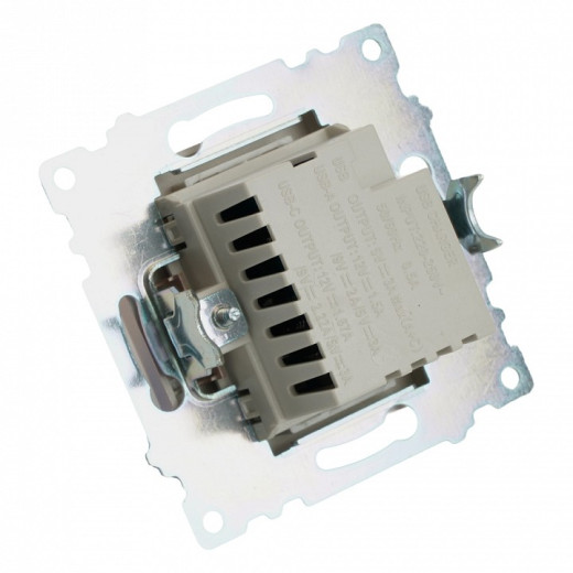 Розетка 2хUSB type A и C без рамки Stekker Катрин 50056