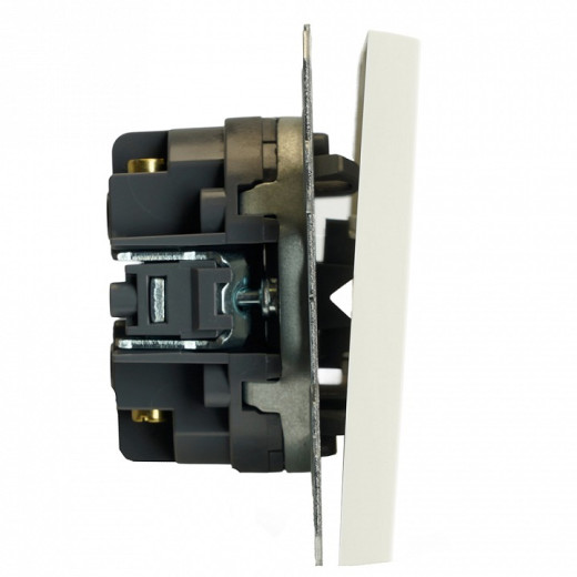 Выключатель двухклавишный без рамки Stekker Эмили 50162