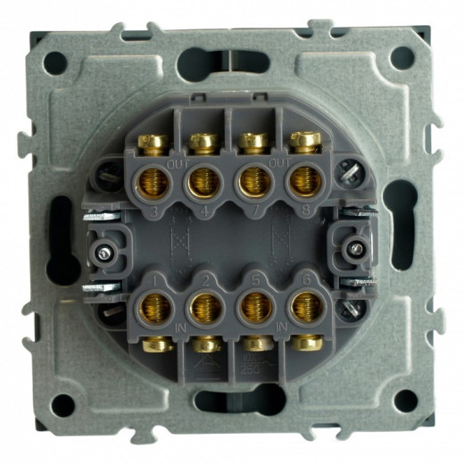 Выключатель двухклавишный без рамки Stekker Эмили 50167